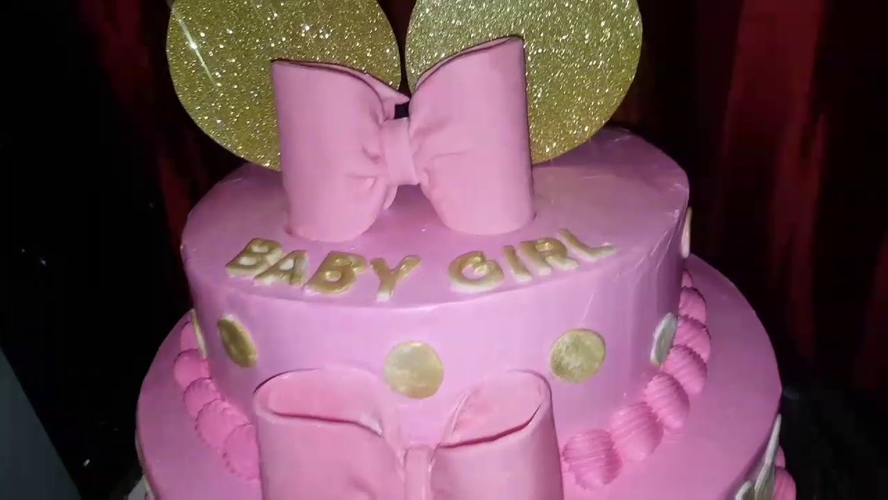 Pastel De Baby Shower Tema Minnie Youtube