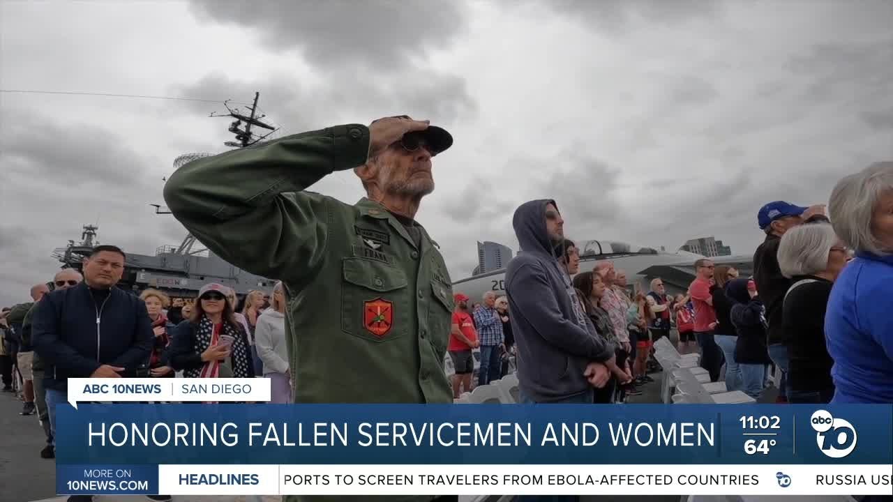 Thousands gather aboard USS Midway to honor fallen service members on ...