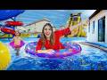 I built a waterpark in my house  surprised my daughter mila