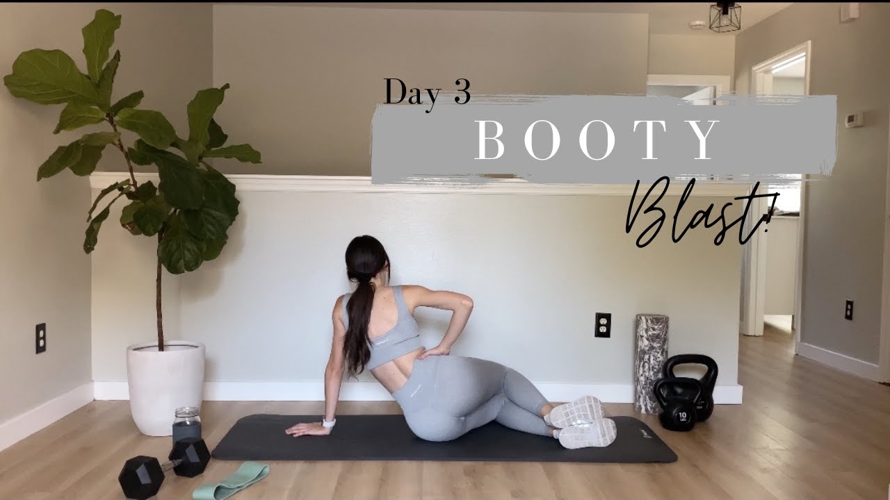 BOOTY BLAST! Day 3 - QUICK + INTENSE 16 minute workout routine, glute  workout