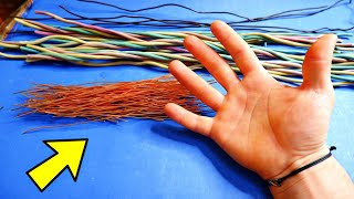 How to clean Copper Wires from insulation, with bare Hands.