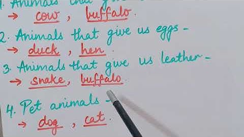 EVS : Ch-10 Useful Animals ( give 2 examples)