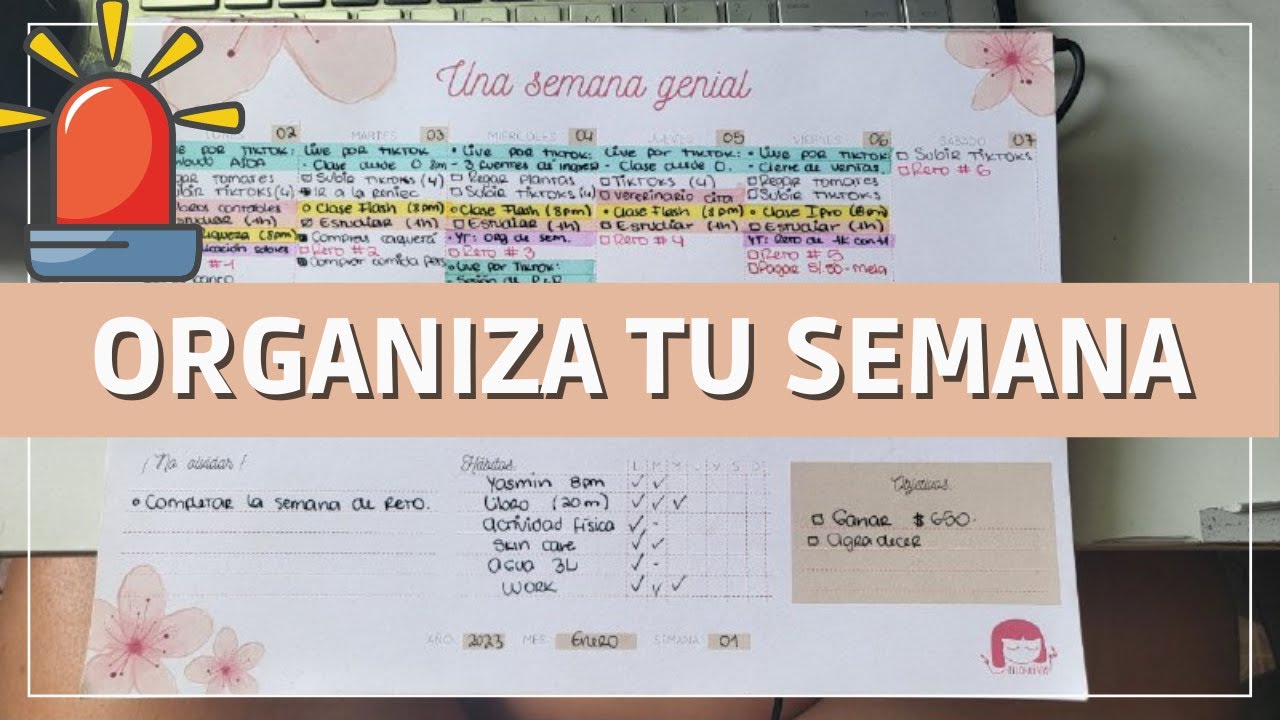 COMO organizar MI SEMANA para ser PRODUCTIVA l ORGANIZACIÓN SEMANAL