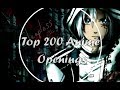 My Top 200 Anime Openings Of All Time