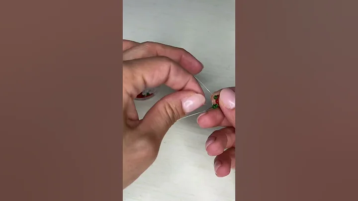 Strawberry beaded ring #shorts #shortsvideo #beads #beadedrings #ringbeads #beadsjewellery #fyp