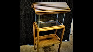 I made this stand and lid with one of sons for 2 goldfish he won at a carnival.The stand is made of left over Teak from an old project.