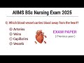 aiims bsc nursing previous year paper | Bsc nursing entrance exam 2025 | bsc nursing model paper