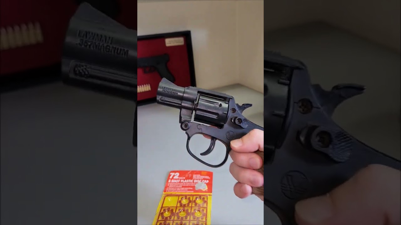 Revolver Arma De Brinquedo Espoleta Reforçado Com 5 Cartela