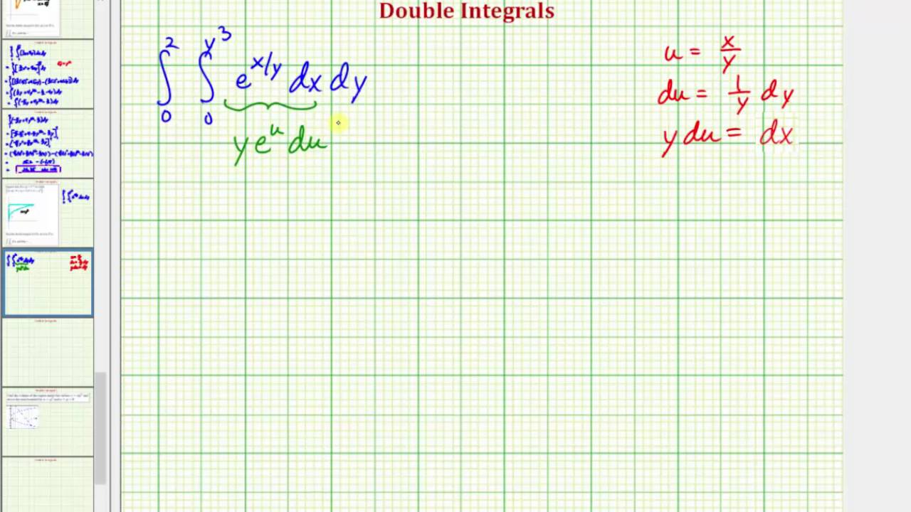 Evaluate A Double Integral Over A General Region With Substitution F X Y E X Y Youtube