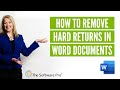 Microsoft Word: How To Remove Hard Returns or Paragraph Marks; Microsoft Word Tips and Tricks