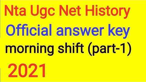 Nta net history 2021 official answer key