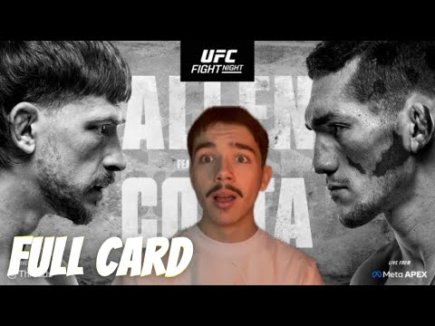 UFC Vegas 117 Allen vs Costa Full Card Predictions & Breakdown 