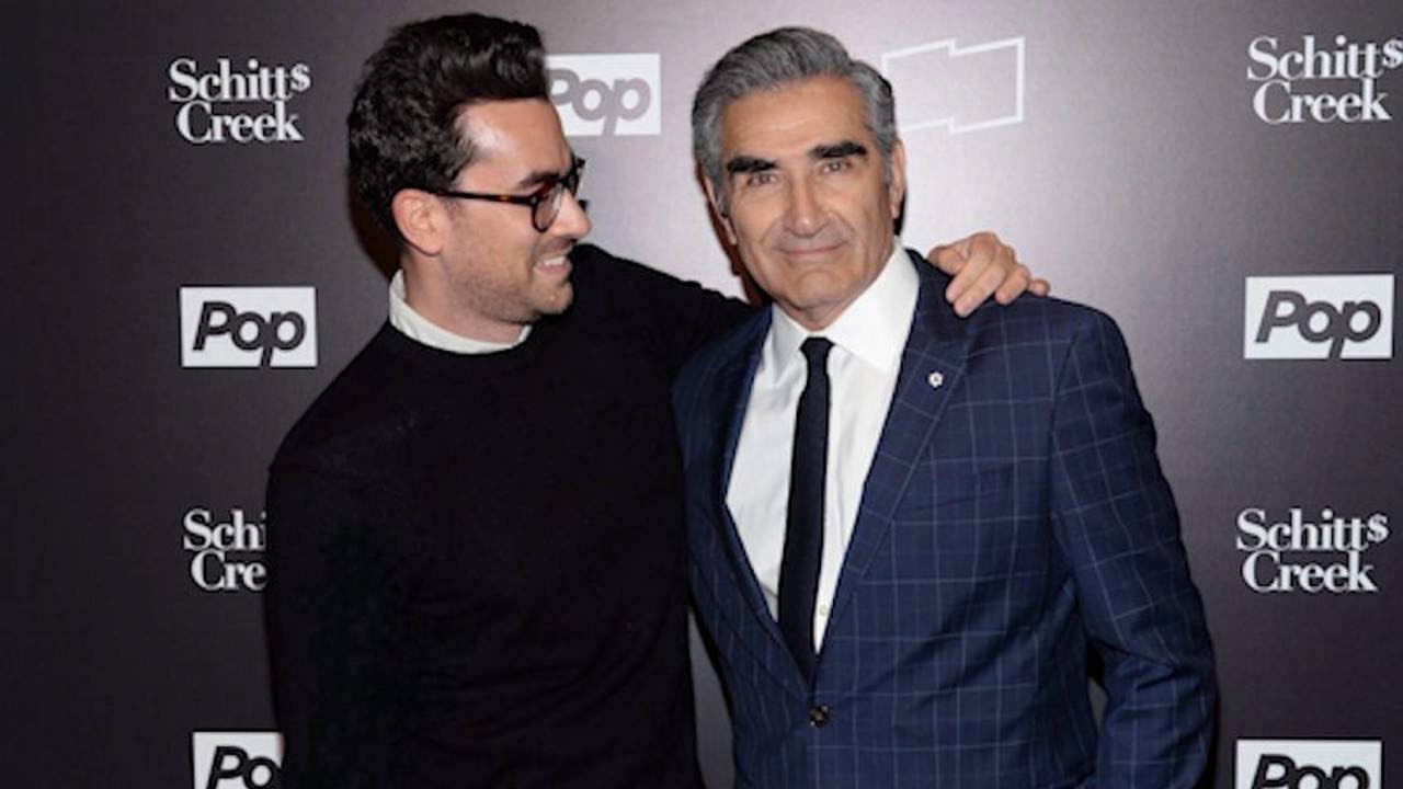 Eugene Levy: 'Strange' working with own kids on 'Schitt's Creek' - YouTube