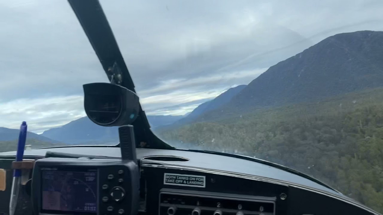 Cessna 185 Waiatoto strip New Zealand