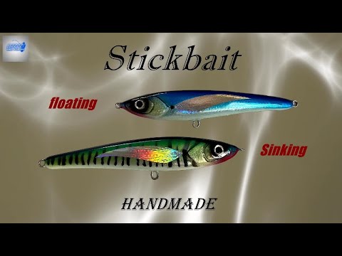 Handmade, 2 stickbait floating and sinking 