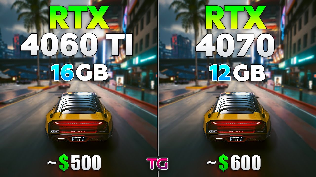 Nvidia GeForce RTX 4070 vs. RTX 4060 Ti 16GB