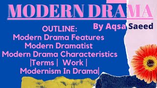 Modern Drama | Features |Dramatist | History | Characteristics |Terms |  Work | Modernism In Drama |