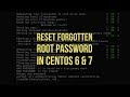 How to Reset Forgetten Root Password in Centos 6 & 7