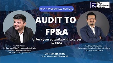 Audit to FP&A | Live Webinar | Sept 2025