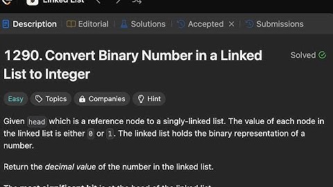 Convert Binary Number in a Linked List to Integer | Simple solution | LeetCode 1290 | Golang