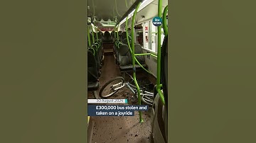 £300,000 bus stolen and taken on a joyride #itvnews #news #crime