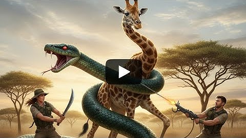 Brave Heroes Save Hyperactive Mother Giraffe From Deadly Giant Python