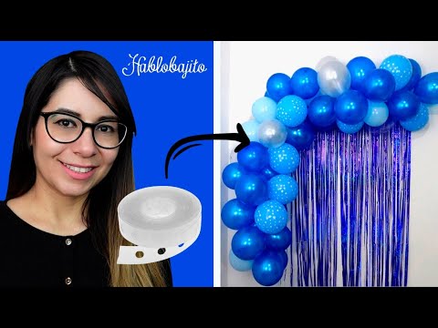 Tutorial guirnalda de globos orgánica🥳🥳 #globos #tutorial #guirnalda, como hacer arco de globos
