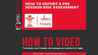 5A - How to Complete a Pre-Session Check in Proactive Reporting | Welsh Rugby Union screenshot 4