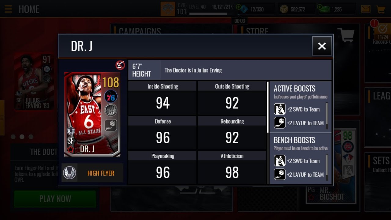 SICK NEW 108 DR.J IN NBA LIVE MOBILE!