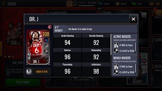 SICK NEW 108 DR.J IN NBA LIVE MOBILE! screenshot 5