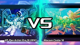 Wacom Cintiq 16 VS XPPen Artist Pro 16 GEN1 2024 Showdown