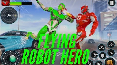 flying✈️ Robot Hero game play - crime city rescue Robot - best Android game for you