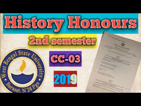 #2nd semester history Honours question paper 2019.||ba 2nd semester