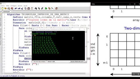 TRIANGULAR INFERIOR DE UNA MATRIZ EN PSEINT