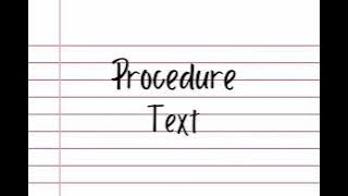 Procedure Text: Listening Section (Wrapping a present in handmade ......