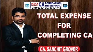 Cost for Completing CA Course| Total Fees and Expenses