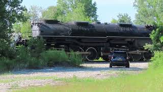BIG BOY No. 4014 on Coast-to-Coast Tour Waits at Conneaut, OH with POLICE PROTECTION