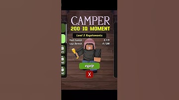 Camper Class be like on 99 nights in the forest