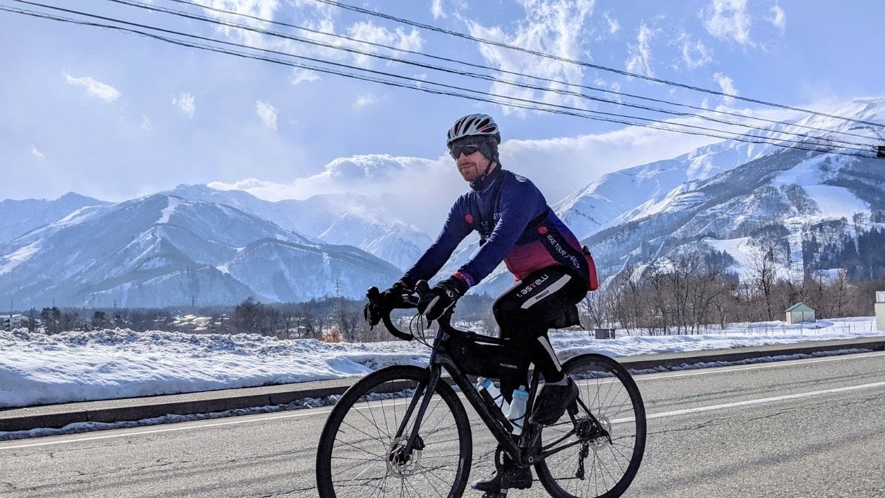 Bluebird Skies Winter Cycling in Hakuba, Japan POV | 4K Ultra HD