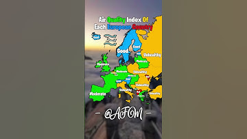 Air quality index of each European country #shorts #mapping