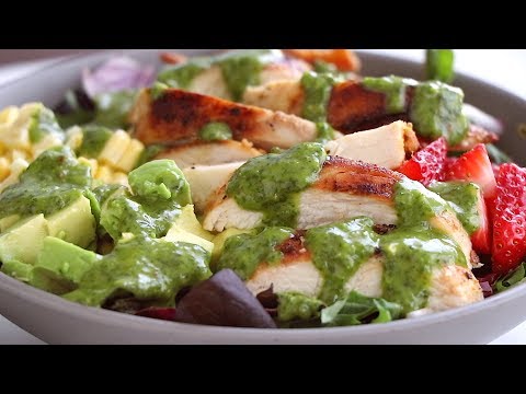 Summer Chipotle Chicken Cobb Salad with Cilantro Vinaigrette