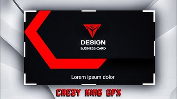 How To Make Business Card On Android | PS CC On Android | GFX | By Crezy King GFX