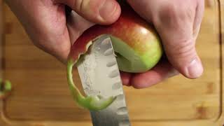 How to peel an apple with a chef knife