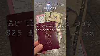 Egypt 🇪🇬 Visa on Arrival Cairo #egypt #visa #cairo