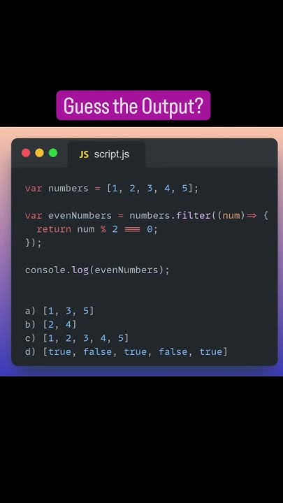 Guess the output..? Comment me #programming #javascript #coding # ...