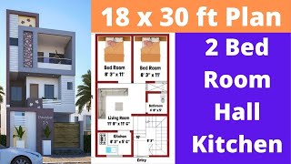 18x30 ft House Plan | 18x30 Ghar Ka Naksha | 18x30 House Design | 540 Sq ft House Plan | House Plans