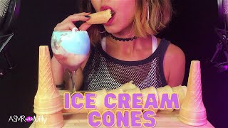 ASMR | Mukbang | Ice Cream Cones Sounds ? | Crunchy Eating Sounds | Finger Licking (No Talking)