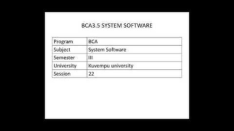 System Software Unit 2 - Subroutine Linkage - Loaders