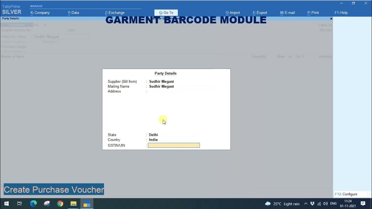 Garment Barcode Module / TDL / Addon in Tally Prime YouTube