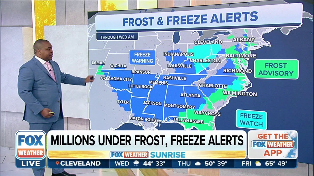 Coldest Air Of Season Spreading Freeze Alerts To Florida - YouTube